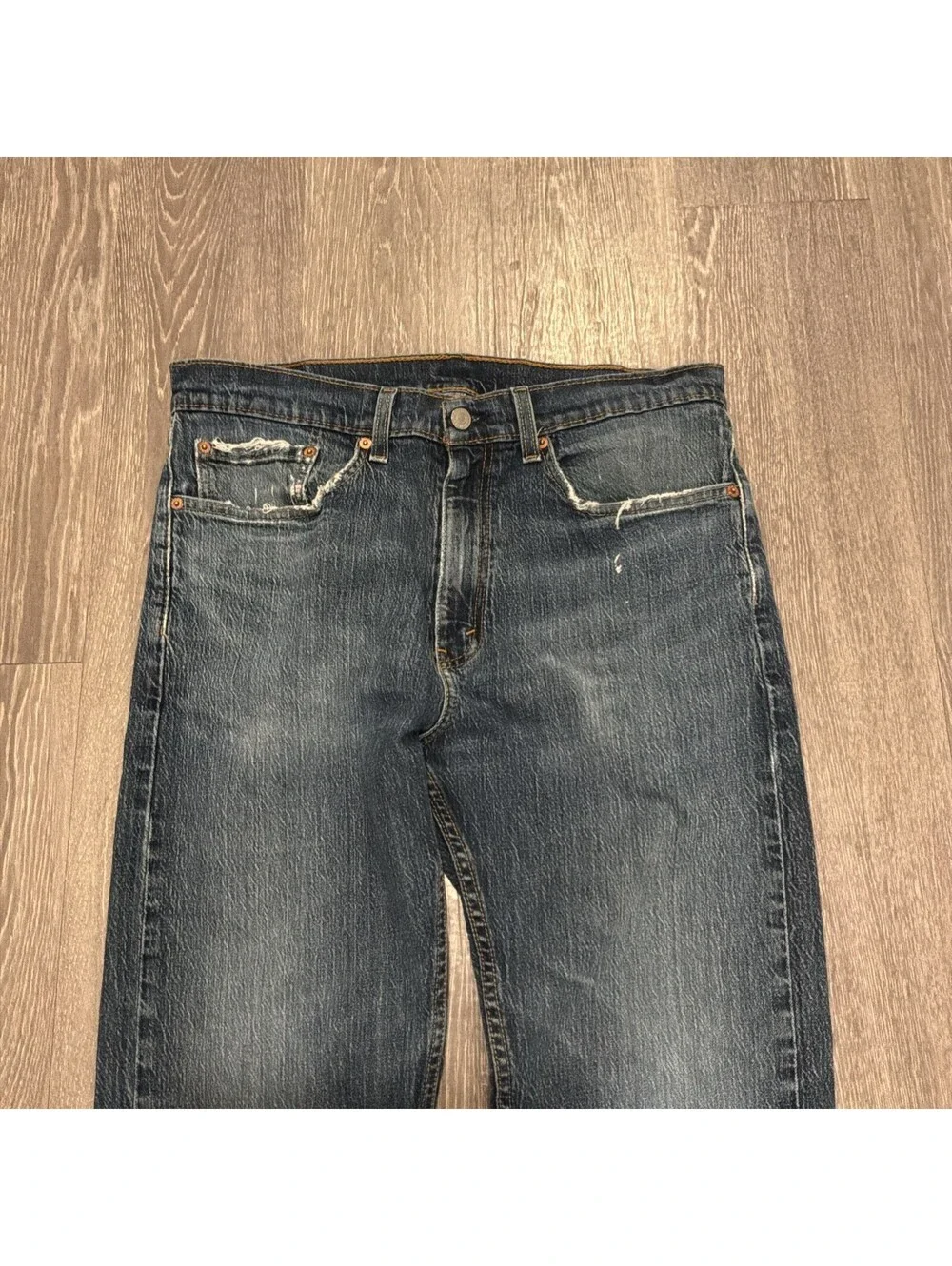 Levis 505 Jeans Mens 34x29 Blue Straight Leg Denim Classic Stretch Medium Wash